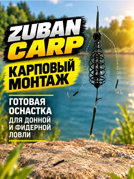 ZUBAN CARP karp montaji, prujinali oziqlantirgich, 4 ta ilgak