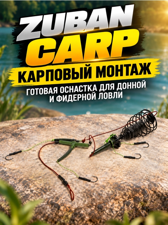 ZUBAN CARP karp montaji, prujinali oziqlantirgich, 4 ta ilgak