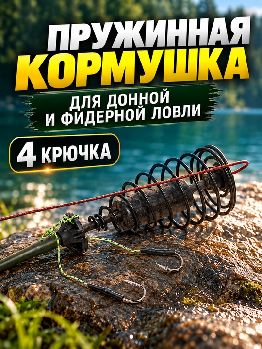 ZUBAN CARP karp montaji, prujinali oziqlantirgich, 4 ta ilgak