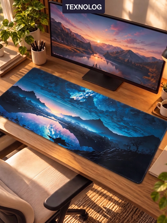 Большой игровой коврик для мыши и клавиатуры TEKNOLOG, 80x30 и 90x40 см