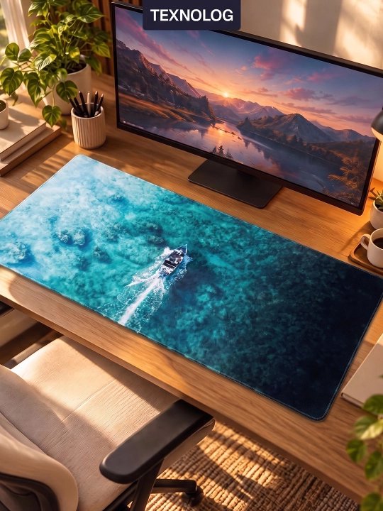 Klaviatura va sichqoncha uchun katta o‘yinbop gilamcha (kovrik) TEKNOLOG, 80x30 va 90x40 sm