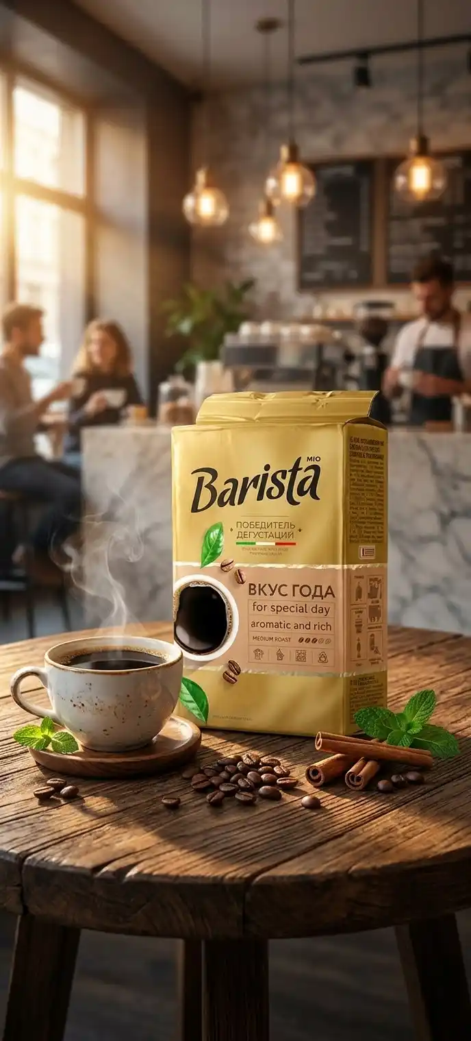 Barista MIO Yil ta’mi" qovurilgan maydalangan qahvasi, 225 g