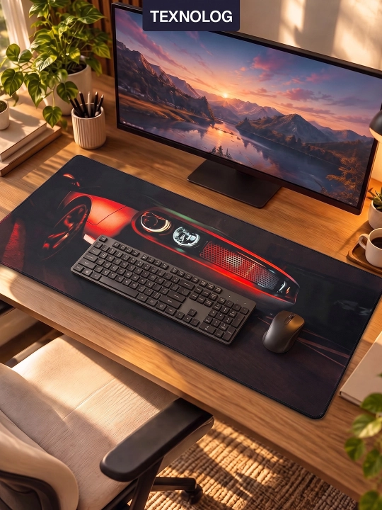 Большой игровой коврик для мыши и клавиатуры TEKNOLOG, 80x30 и 90x40 см