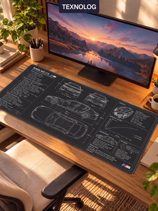 Большой игровой коврик для мыши и клавиатуры TEKNOLOG, 80x30 и 90x40 см