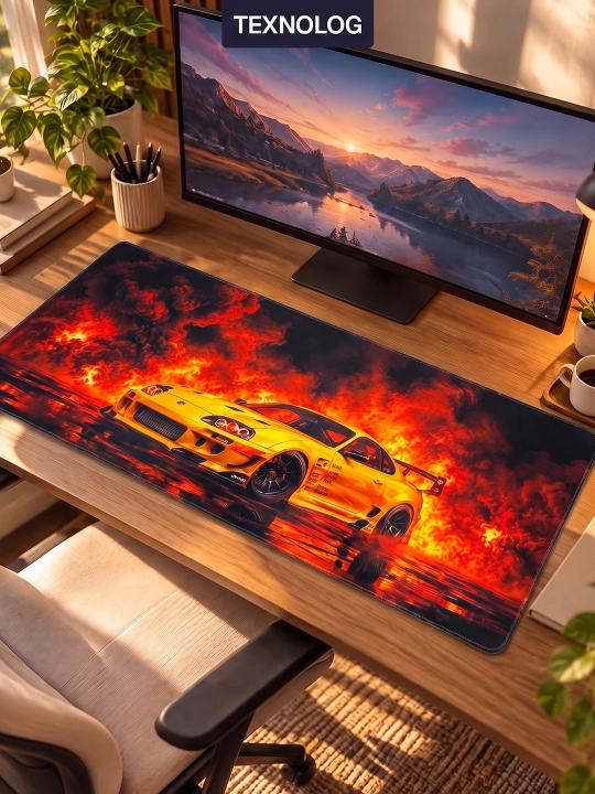 Большой игровой коврик для мыши и клавиатуры TEKNOLOG, 80x30 и 90x40 см