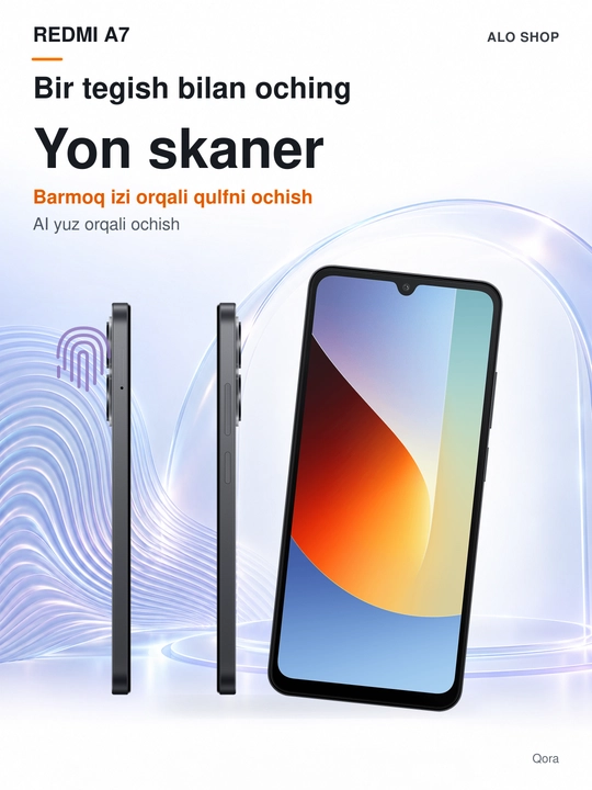 Смартфон Xiaomi Redmi A7, 3/64 ГБ, экран 6,88″ 120 Гц, 13 МП, 5200 мА·ч