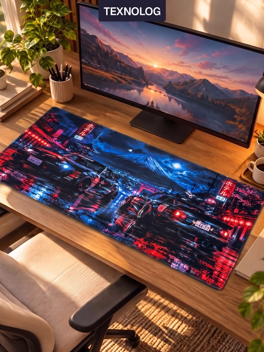 Большой игровой коврик для мыши и клавиатуры TEKNOLOG, 80x30 и 90x40 см