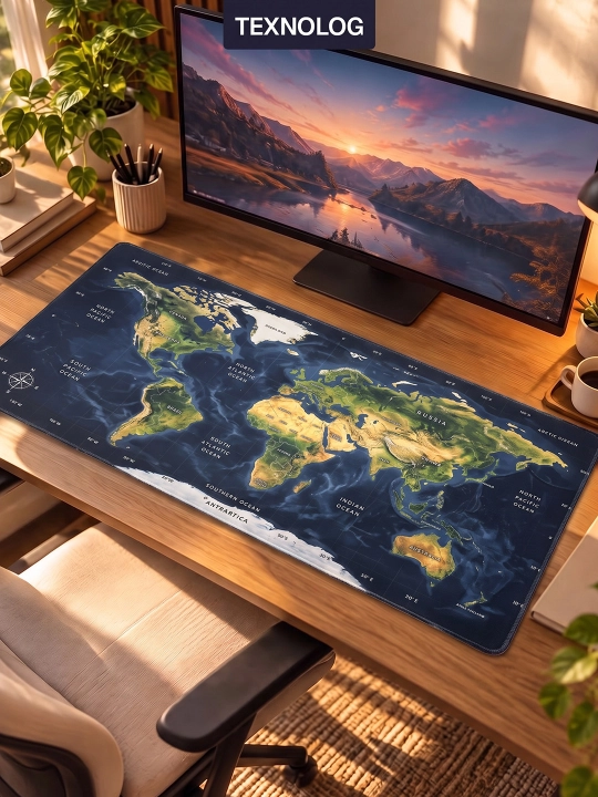 Большой игровой коврик для мыши и клавиатуры TEKNOLOG, 80x30 и 90x40 см