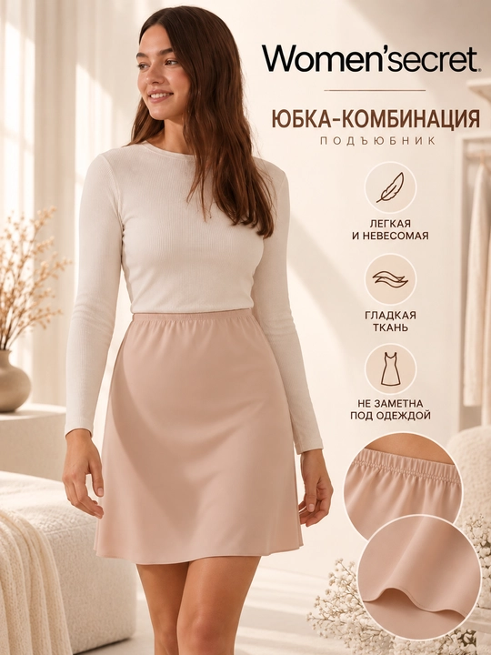 Женская юбка-комбинация Women’secret, подъюбник под платье