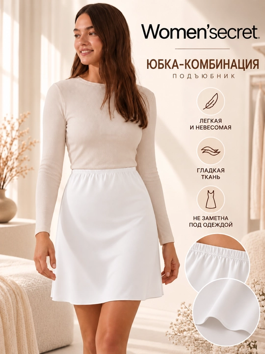 Женская юбка-комбинация Women’secret, подъюбник под платье
