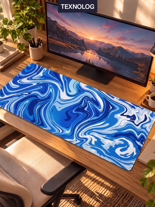 Большой игровой коврик для мыши и клавиатуры TEKNOLOG, 80x30 и 90x40 см