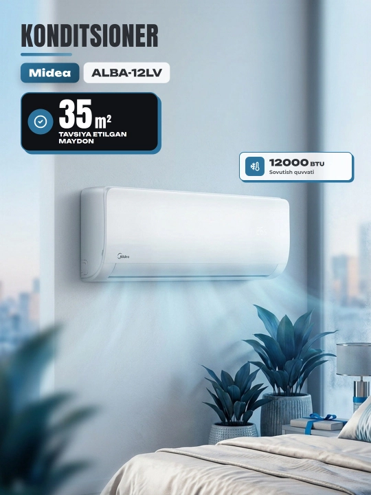 Konditsioner Midea ALBA-12LV Inverter Quattro R32, 40 m2