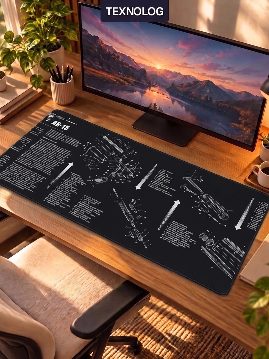 Большой игровой коврик для мыши и клавиатуры TEKNOLOG, 80x30 и 90x40 см
