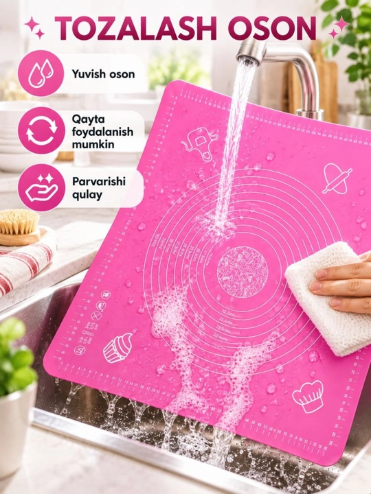 Силиконовый коврик для раскатки теста с разметкой, кухонный коврик для выпечки