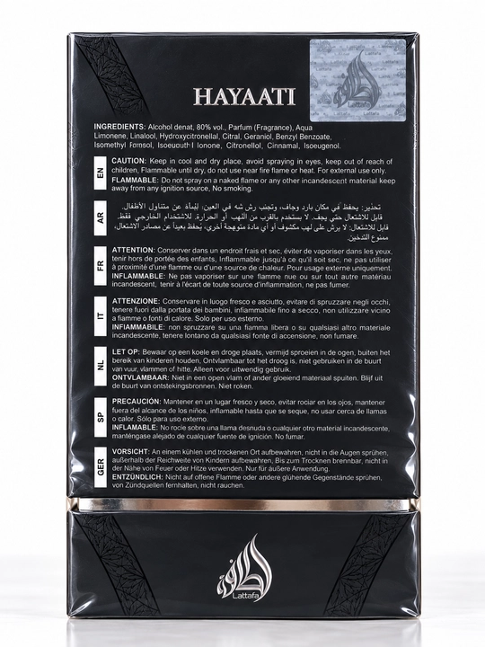 Lattafa Hayaati erkaklar uchun atir, parfyumeriya suvi, 100 ml