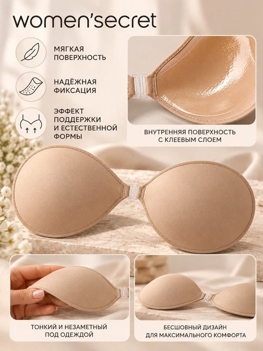 Women’secret ayollar uchun yopishqoq Push Up byustgalter, 4331869