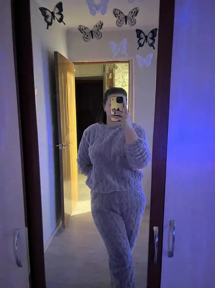 Ayollar uchun issiq plyush pijama oversayz, kofta va shim