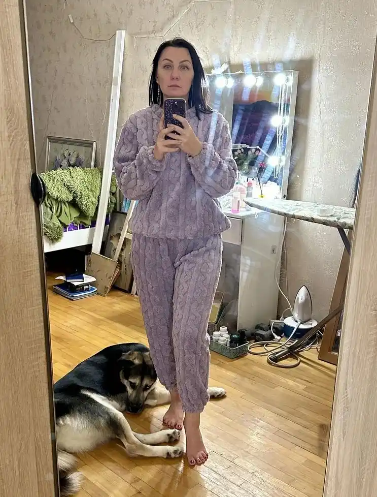Ayollar uchun issiq plyush pijama oversayz, kofta va shim