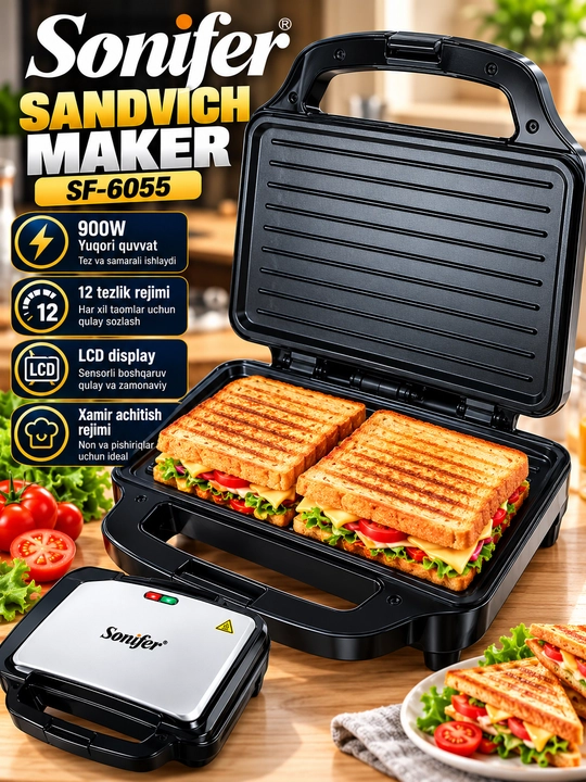Сэндвичница и гриль Sonifer SF-6055 - 