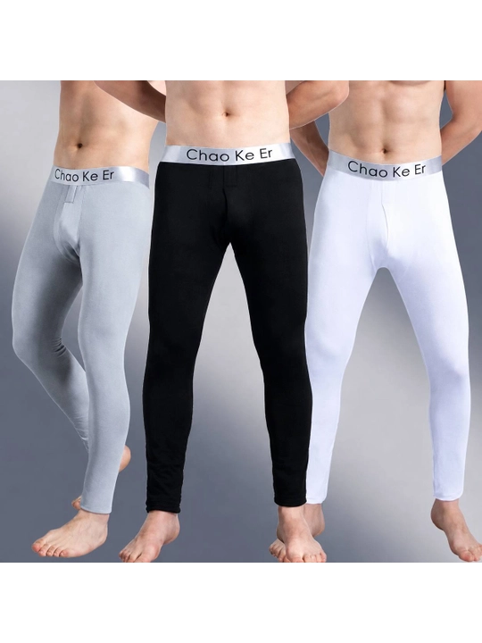 Мужское термобелье Chao Ke Er, черное, мягкое и удобное, размеры L-3XL