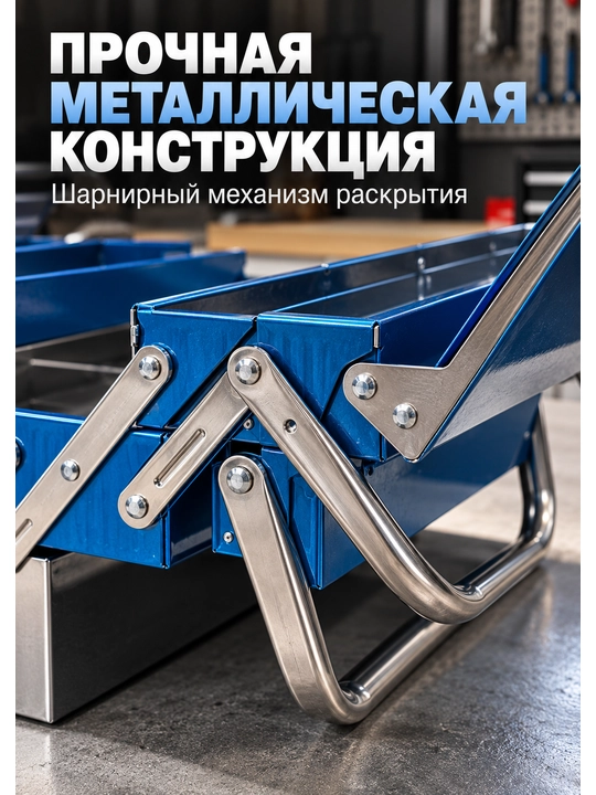 Металлический раскладной ящик для инструментов TOPFINE — 14 / 17 / 21 дюйм