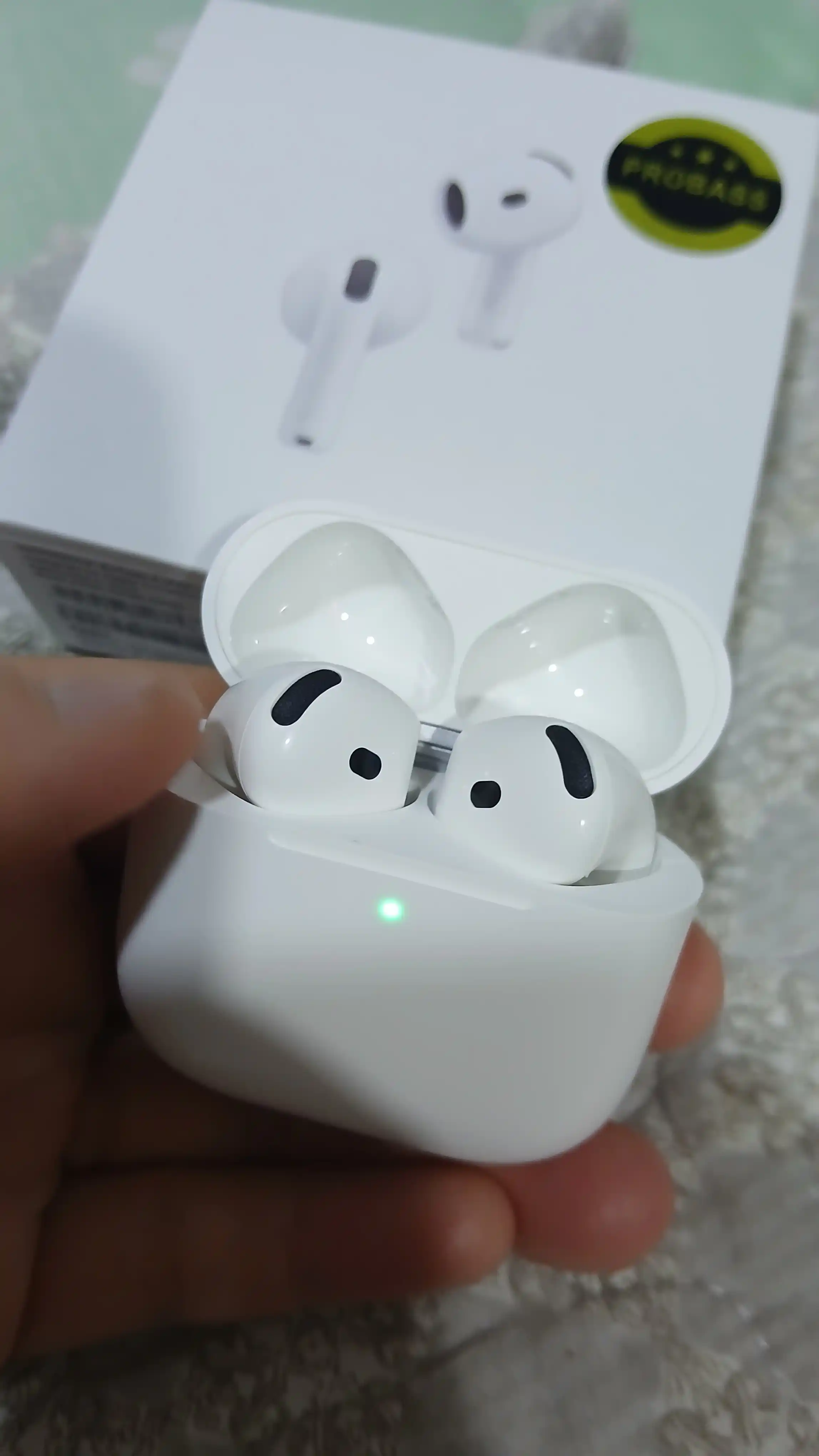 Simsiz quloqchinlar Pods 4, iPhone va Android uchun naushnik sensorli