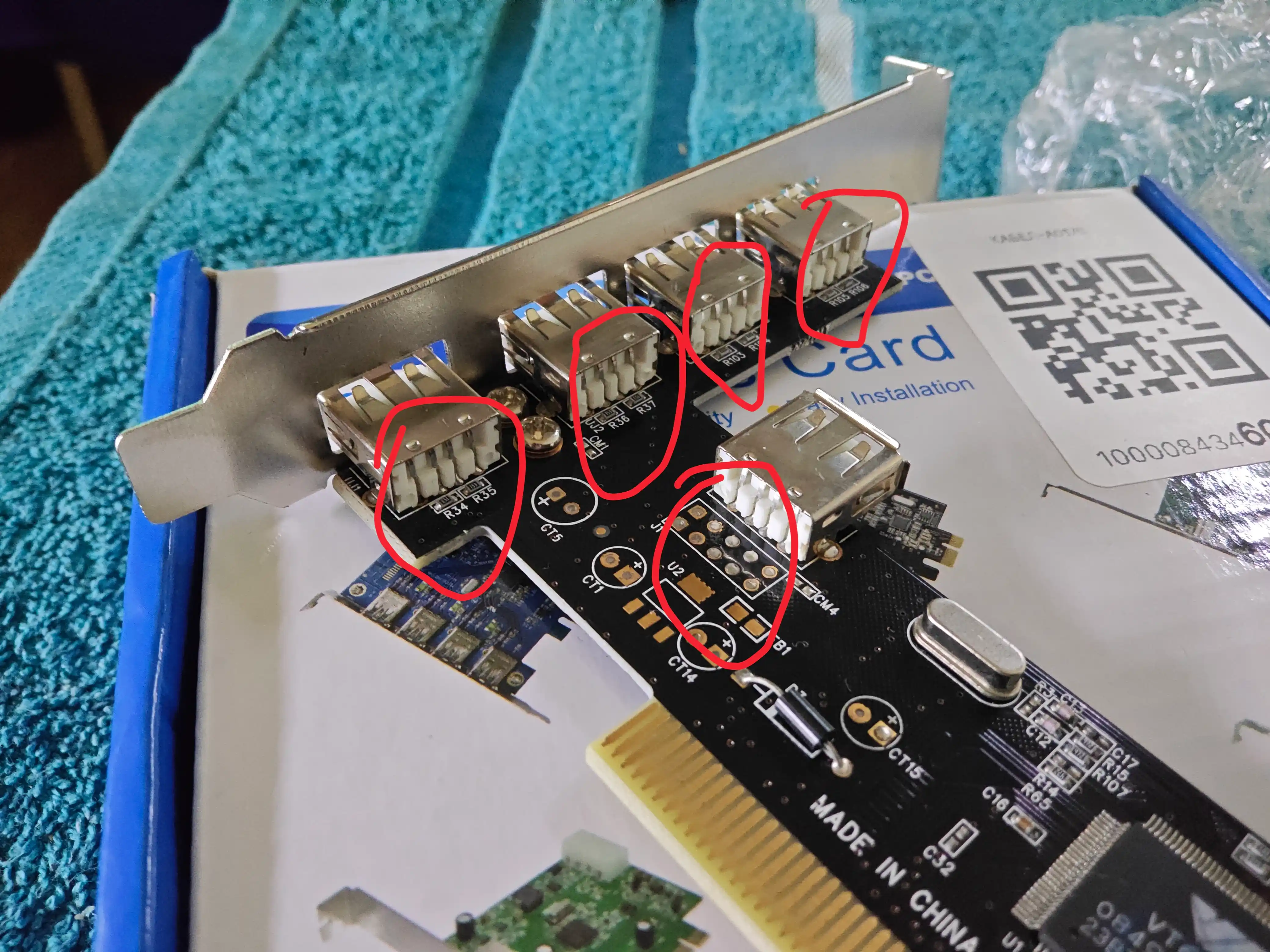 Плата расширения PCI Express USB 2.0 5 порт (4+1)