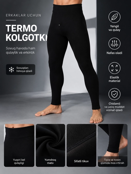 Erkaklar uchun qalin ichki kiyimlar,kalson,gamash,universal kalson,termo gamash - 