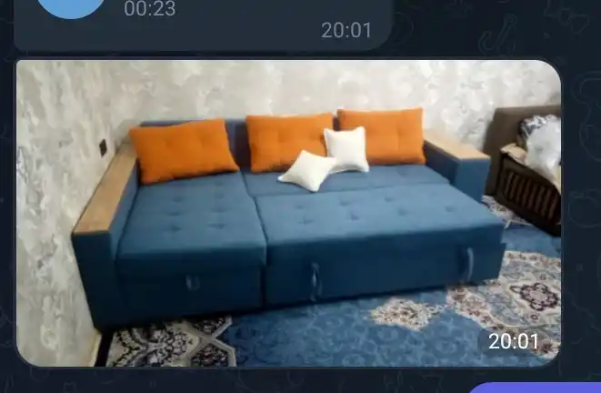 Yashikli yig‘ma burchakli divan, yumshoq divan, divan karavot Woodzone