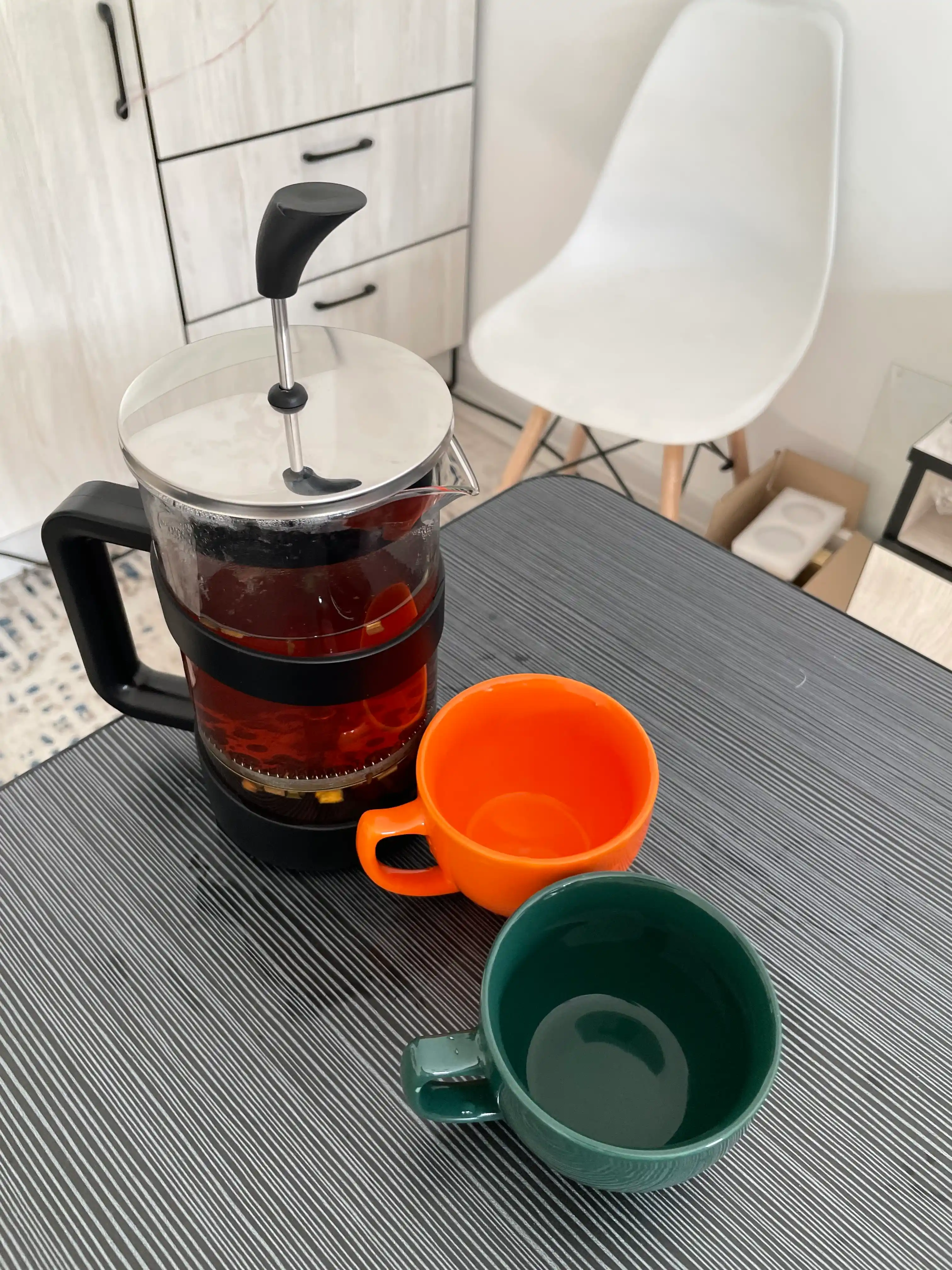 French-press choy va kofe uchun shisha damlama choyna 1000ml
