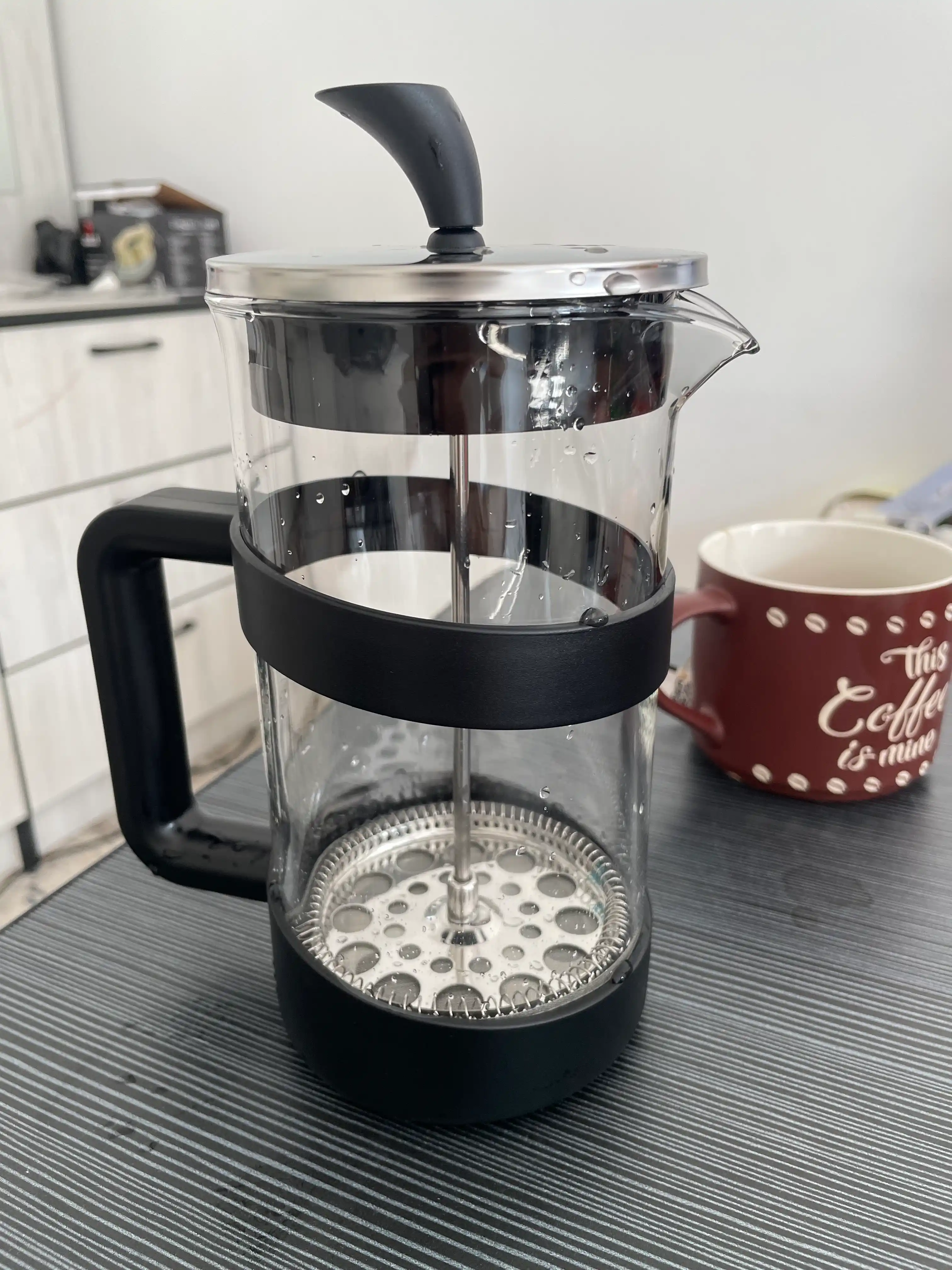 French-press choy va kofe uchun shisha damlama choyna 1000ml
