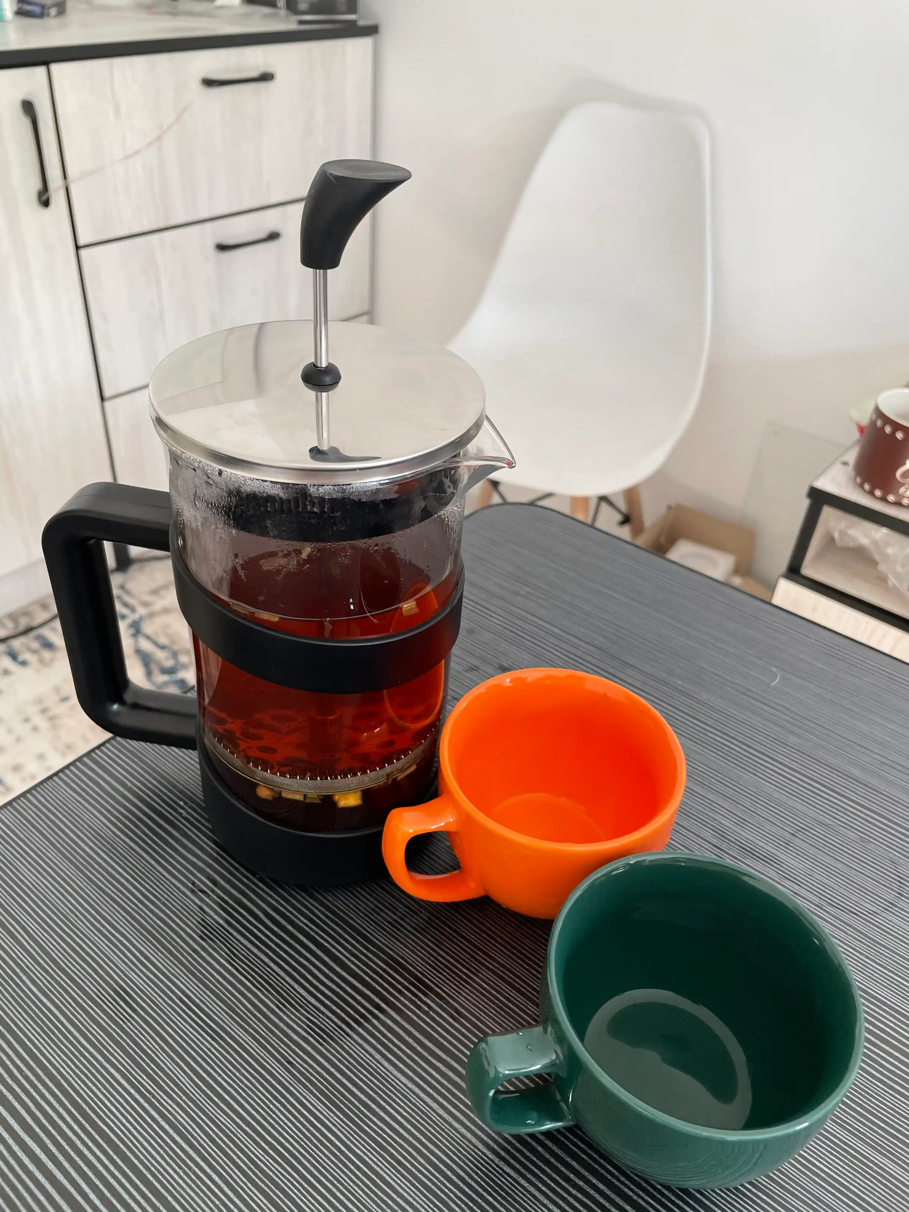 French-press choy va kofe uchun shisha damlama choyna 1000ml