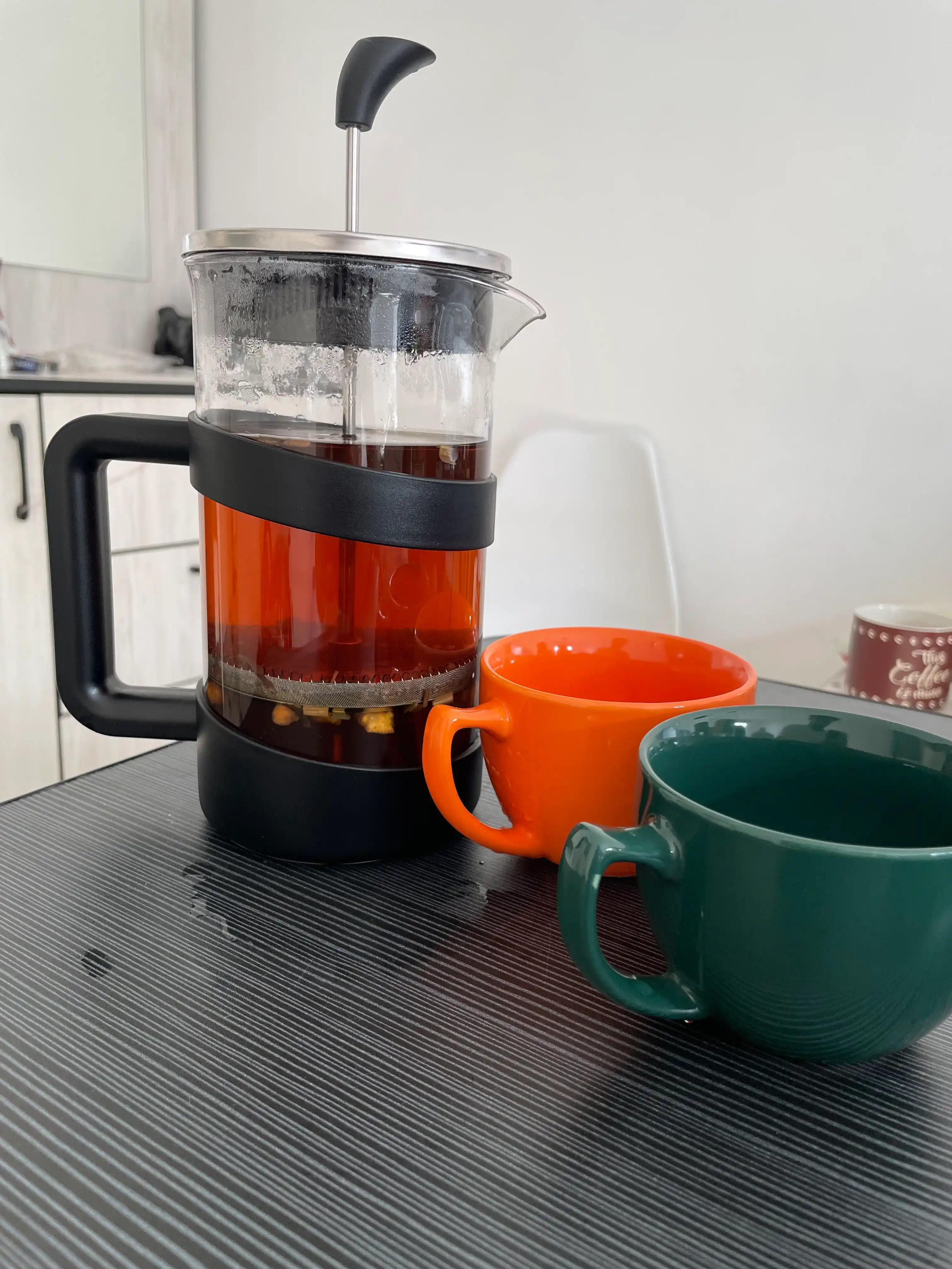 French-press choy va kofe uchun shisha damlama choyna 1000ml