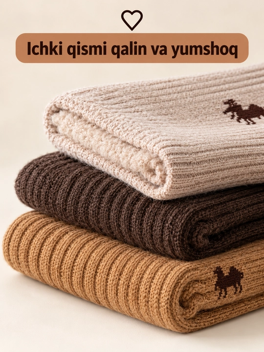 Isituvchi uzun getra, tizza va boldir uchun issiq getralar, 45 sm, elastik, 1 juft