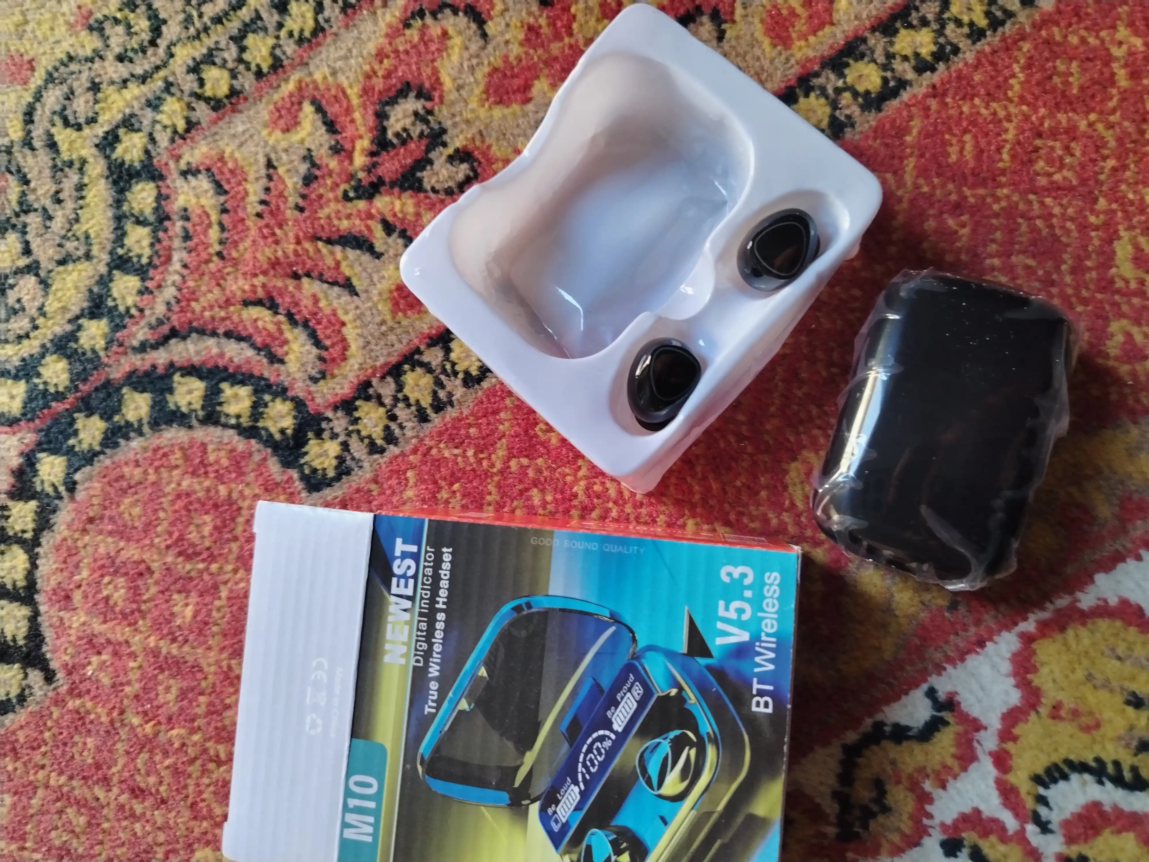 Mikrofonli simsiz naushnik, Bluetooth, USB Type-C, qora