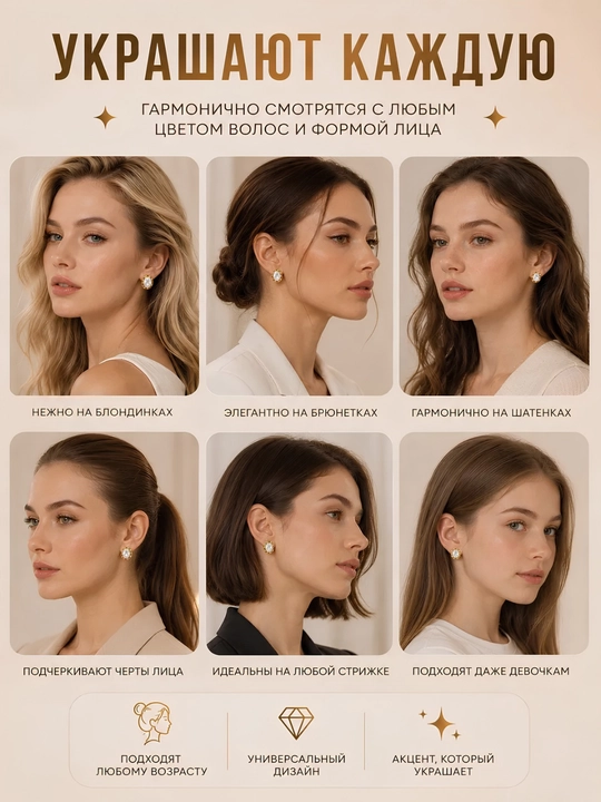 Серьги женские