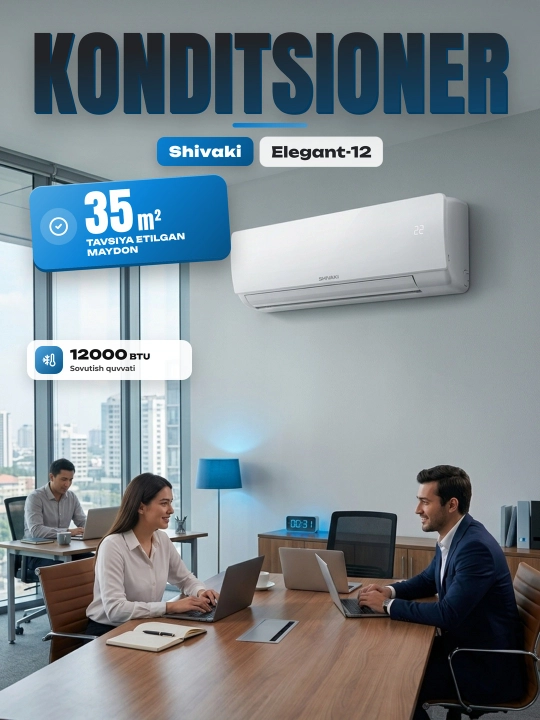 Shivaki 12 SIP2W12BE inverter konditsioneri, oq rang - 