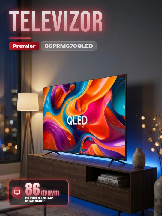 Смарт телевизор Premier 86PRM670QLED 86"