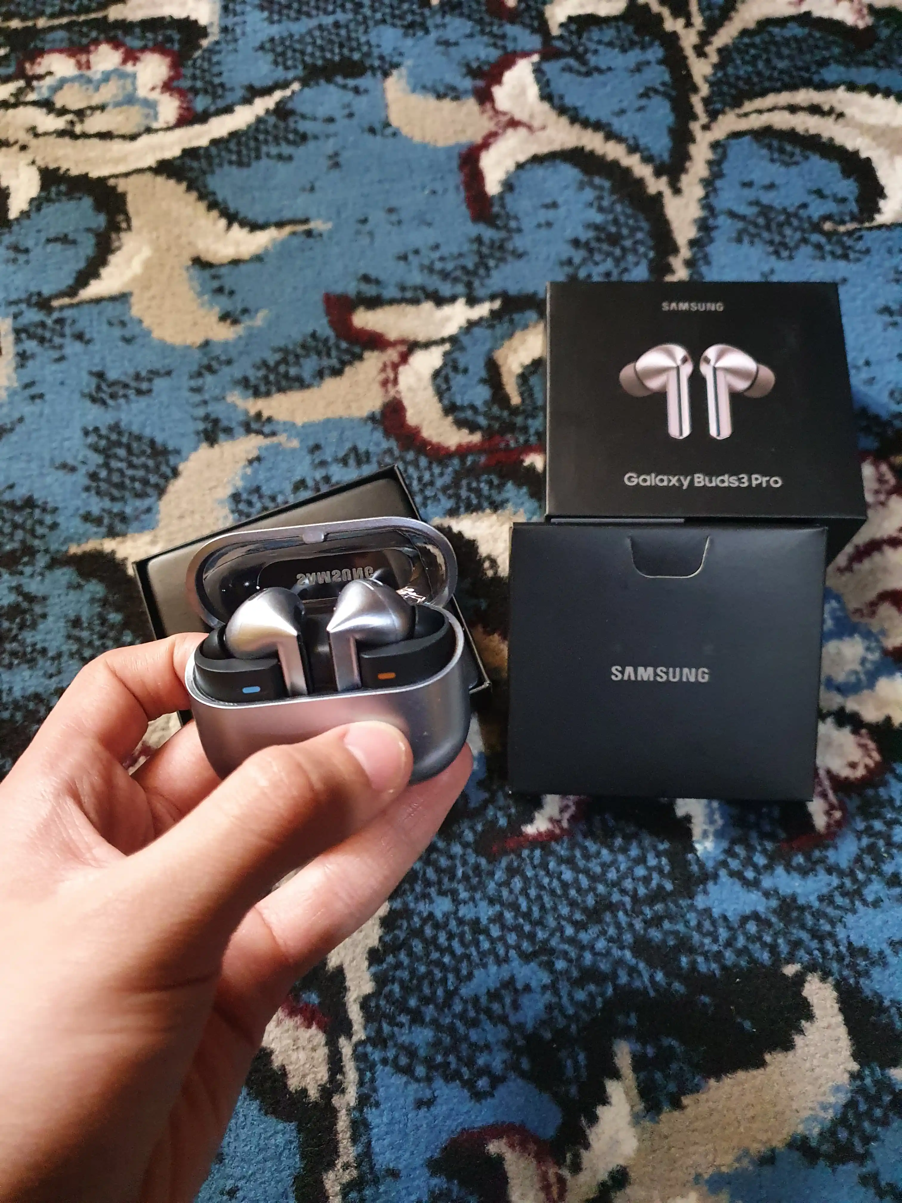 Simsiz quloqchinlar Galaxy Buds 3 Pro, Bluetooth naushniklar, mikrofon, zaryadlash qutisi