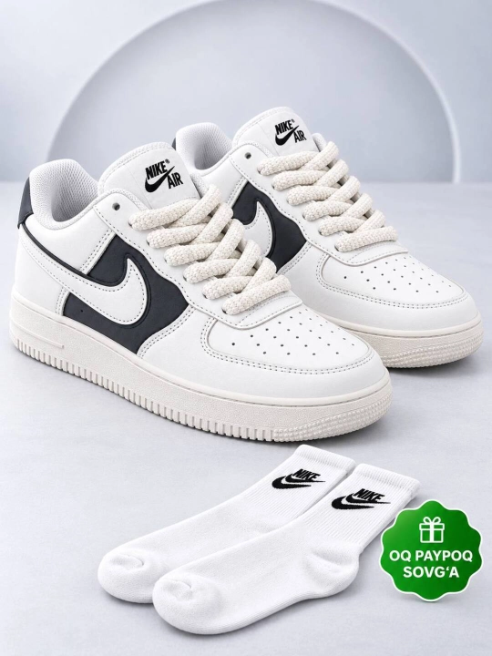 Кроссовки в стиле Nike Air Force, с объёмными шнурками, на каждый день