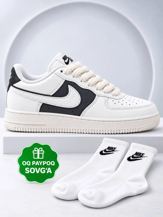 Кроссовки в стиле Nike Air Force, с объёмными шнурками, на каждый день - 