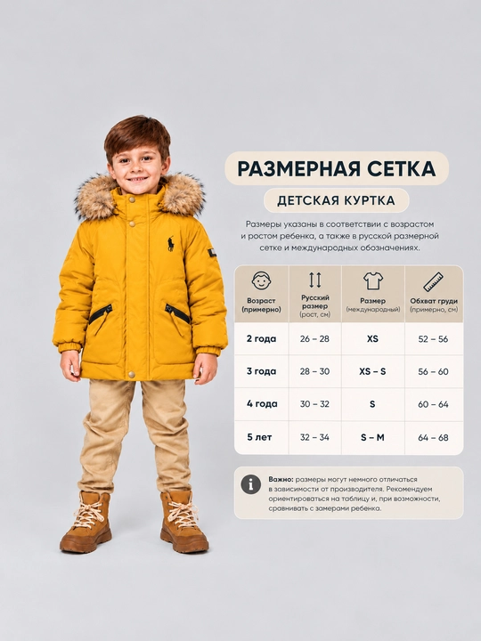 Qishki  kurtkalar,2 yoshdan 5 yoshgacha, o'g;il bolalar uchun kurtkalar, mo'ynali - 