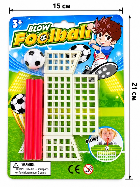 Aerofutbol logopedik Penalti, bolalar uchun nafas mashqi trenajyori, stol futboli o‘yini