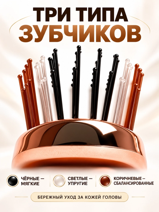 Расчёска. Расчёска для волос массажная, антистатическая, с гибкими щетинками