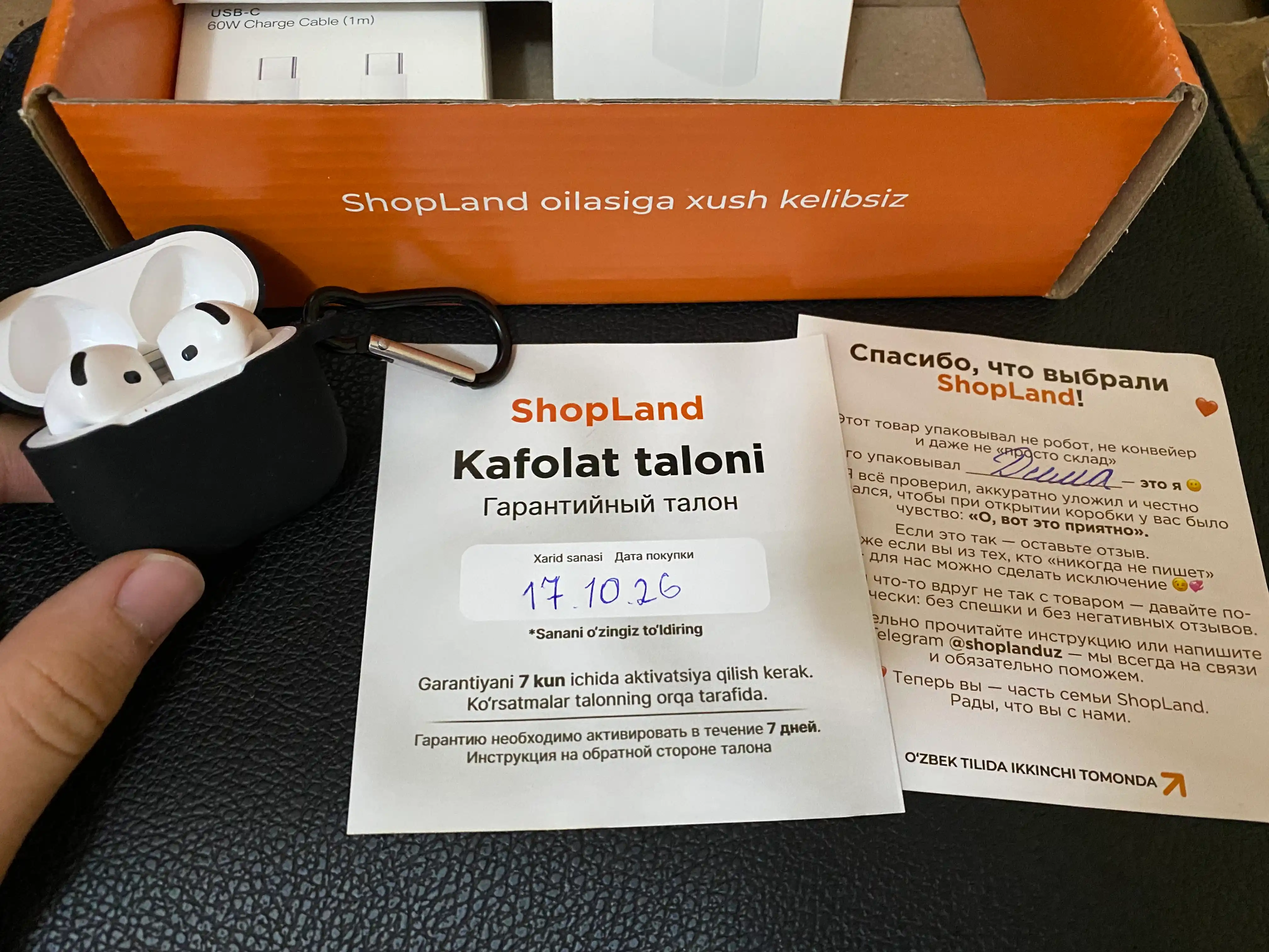 Simsiz quloqchinlar Pods 4 ANC , iPhone va Android uchun naushnik 4ta sovg'a