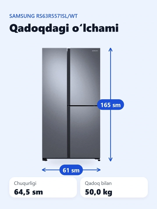 Sovutgich Samsung RS63R5571SL/WT