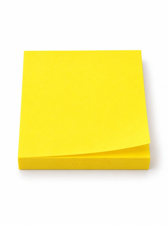 Yopishqoq eslatma qog‘ozlari Stick Note Pad, sariq, 76×76 mm, 100 varaq - 