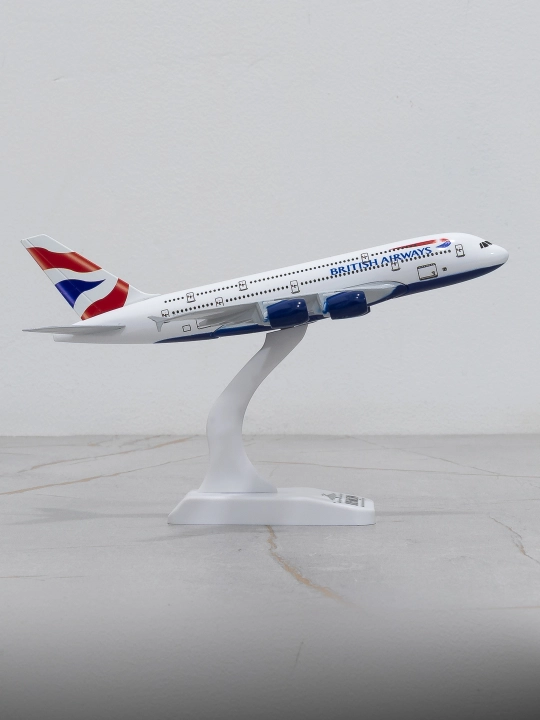 Airbus A380 samolyoti modeli, British Airways, 20 sm, Shassi yo'q, Metall+plastik