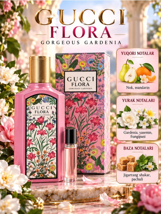 Gucci Flora парфюмерная Привлекательный и ароматный парфюм для женщин от ATIRCHI.UZ - 