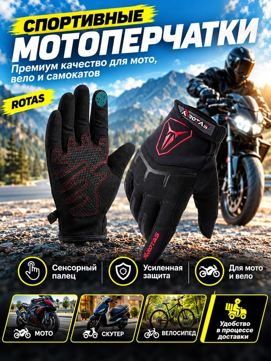 Mototsikl, skuter va velosipedlar uchun qoʻlqoplar - 